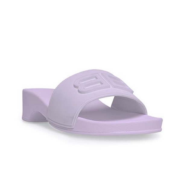 Balenciaga BB Logo Rubber Pool Wedge Slide Sandal Clog Heels - Picture 1 of 10